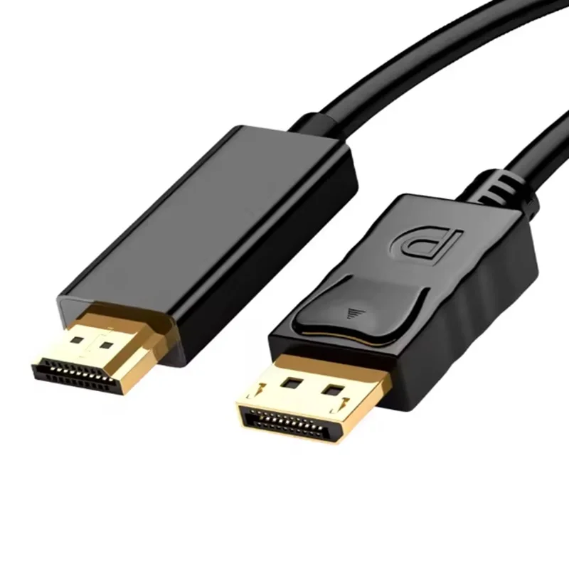  4K DP DisplayPort to HDMI Cable DP to HDMI HDTV Adapter Display Port Video Audio Cable for PC HDTV Projector Laptop Monitor