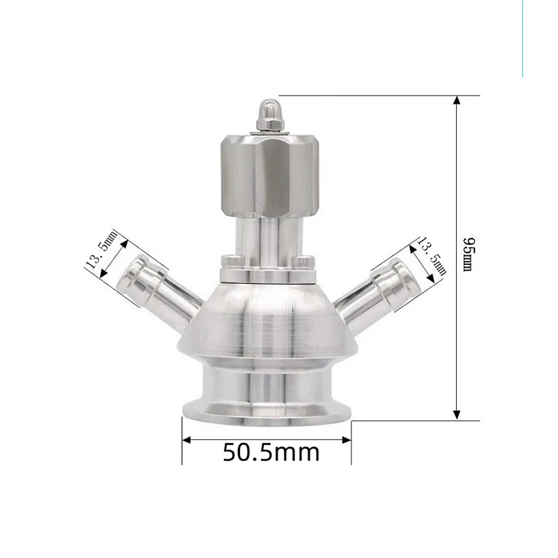 الفولاذ المقاوم للصدأ دليل صحي معقم صمام عينة هوائي صحي صمام أخذ العينات #5