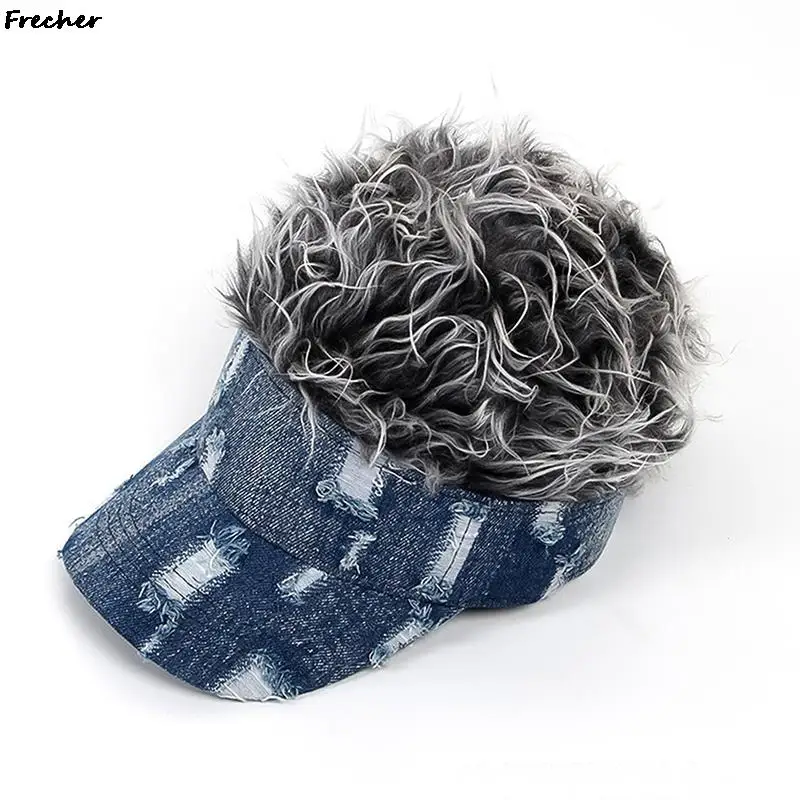 Children Fashion Baseball Cap With Spiked Hairs Wig Boys Street Trendy Funny Wig Headwear Hip Hop Snapback Hat Kids New Gorras