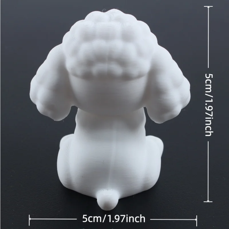 A cute poodle statue, suitable for home decoration or as a car ornament