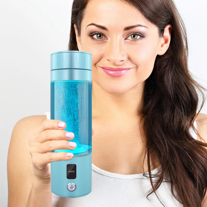 جديد الهيدروجين القلوية شرب تصفية المياه الهيدروجين زجاجة ماء PEM مولد الهيدروجين زر اللمس كوب ماء المؤين الصحي