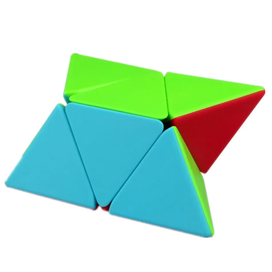 QIYI Alien Pyramid Cube Stickerless Magic Cubes Professional 2x2x2 Puzzle Speed Cube Educational Toys for Children