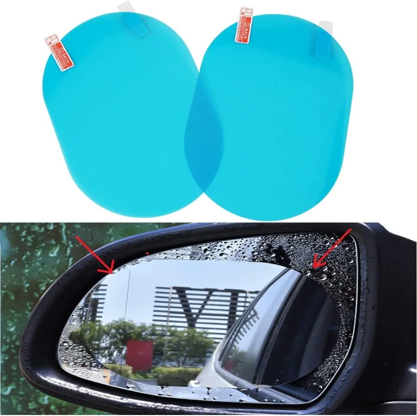 2PCS Car Sticker Rainproof Film For Car Rearview Mirror Car Rearview Mirror Rain Film Clear Sight In Rainy Days Auto Film