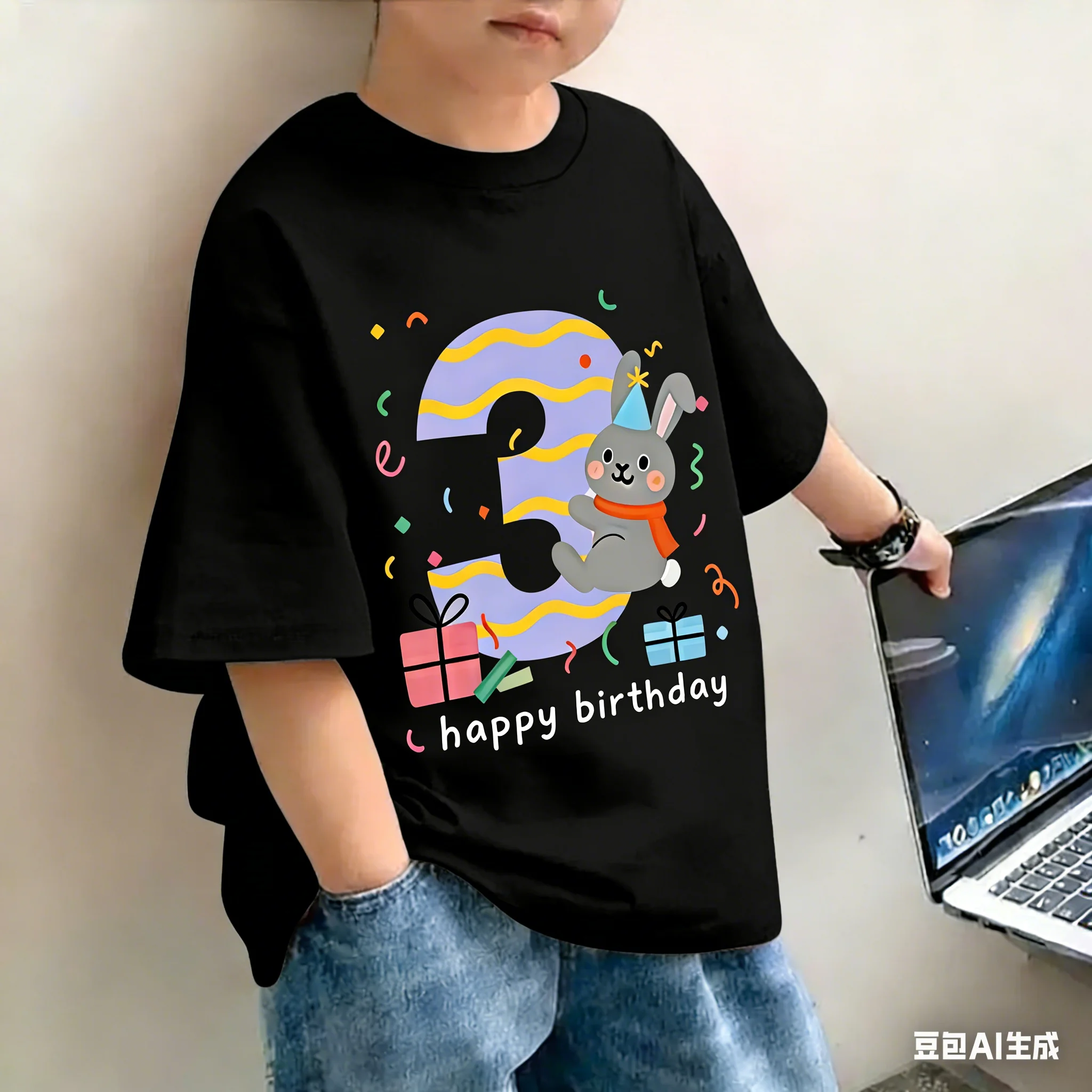 Nickelodeon Bestseller: Nick Cartoon Digital Birthday Party – Bequemes und süßes T-Shirt aus reiner Baumwolle – Weiches und bequemes Oberteil für Kinder