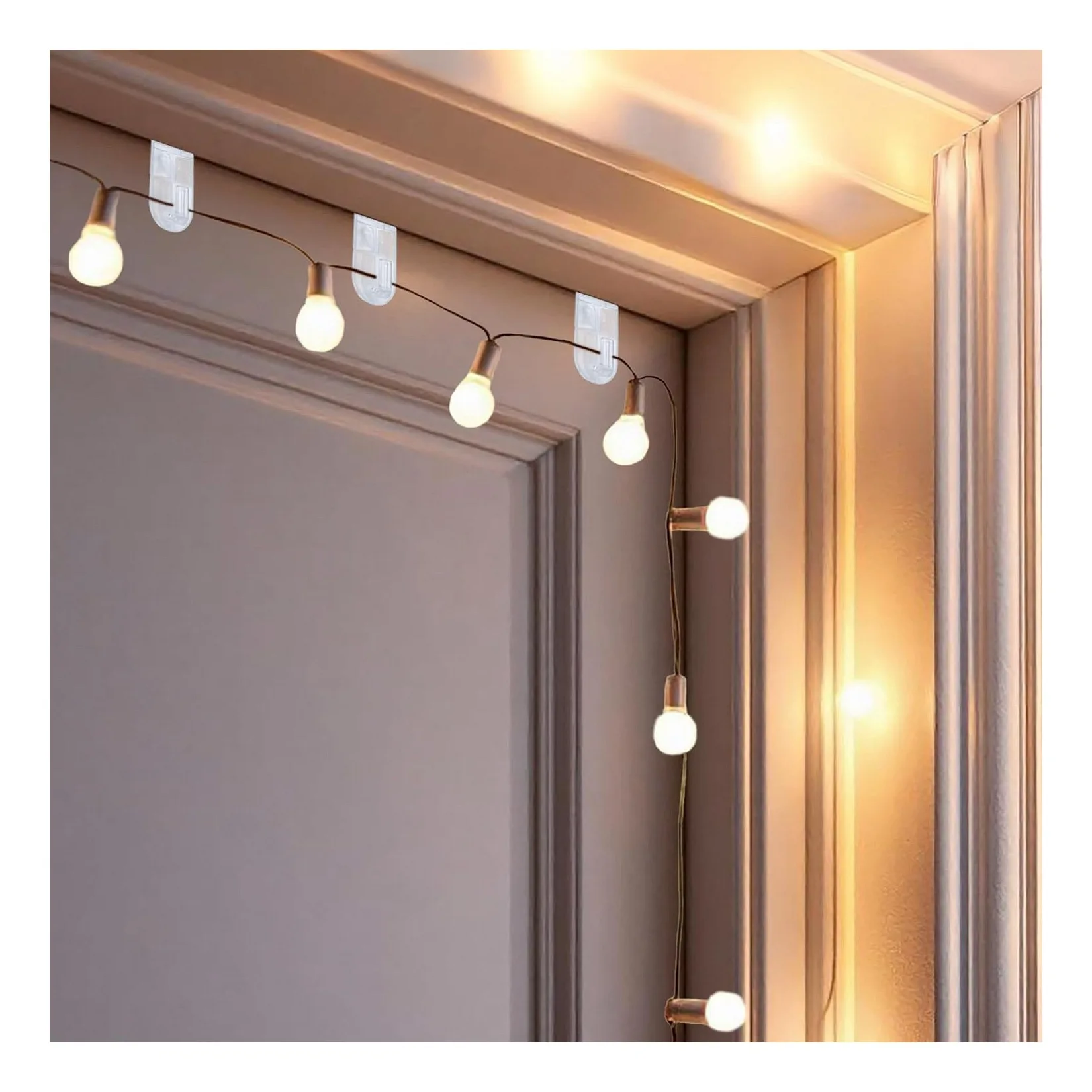 Transparent Curtains Door Hooks Christmas Decorations Door Hook Lighting Fixtures Flower Garlands Clips Decorative Hook image 4