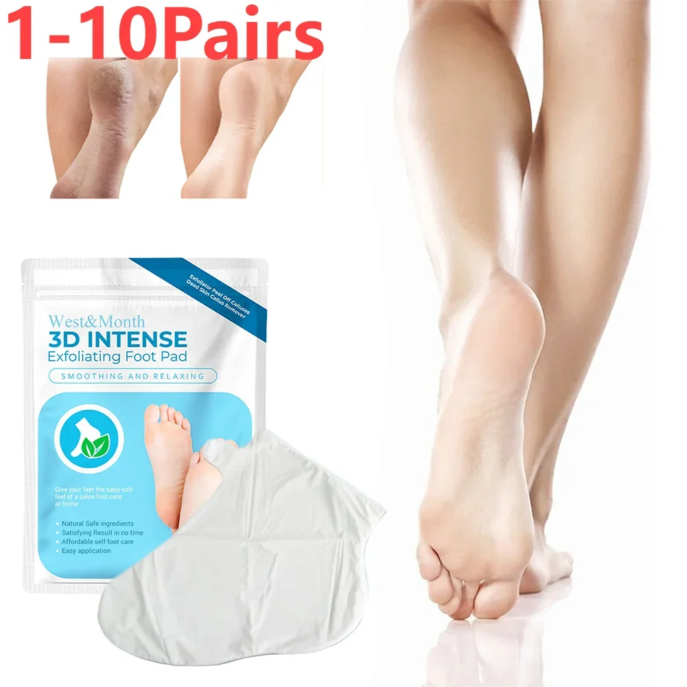1–10 Paar Peeling-Hornhaut-Booties, Fußpflege, Fußmaske, Blattpackung, nährt glatte, feuchtigkeitsspendende Fuß-Spa-Hautpflege für Füße