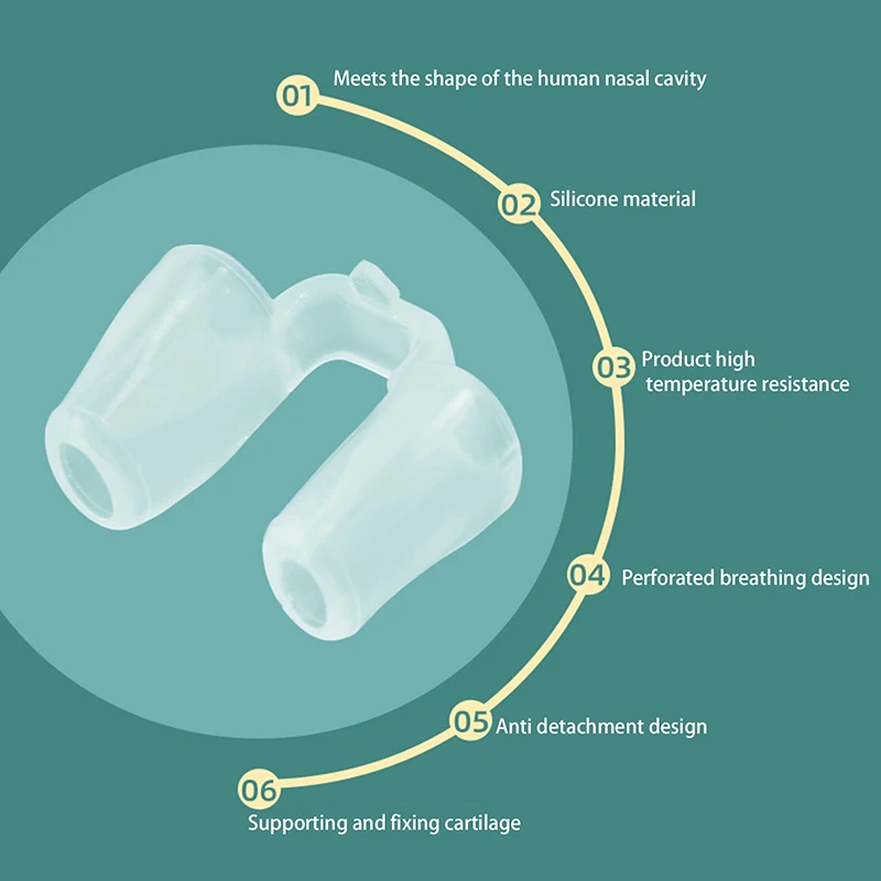 بعد العملية الجراحية الأنف دعم سيليكون تشكيل ملتوية تصحيح الأنف المثبت هلام السيليكا مشبك الأنف منع الشخير #4