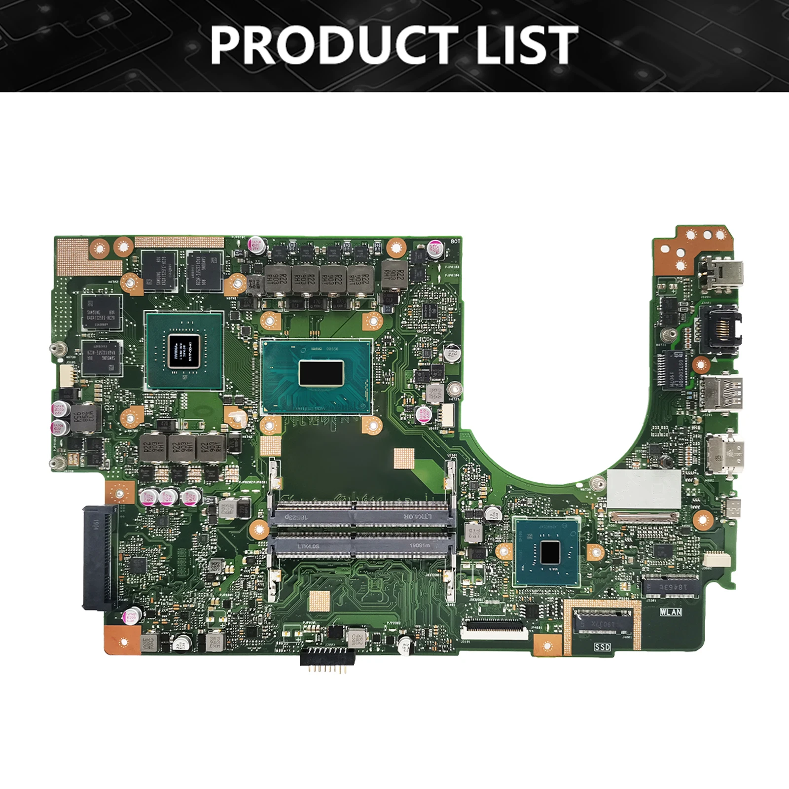 Imagem -06 - Placa-mãe Portátil para Asus Vivobook X580gd Nx580g M580g N580gd Nx580gd Notebook Mainboard Cpu i5 I78th Gen Gtx1050 Gpu