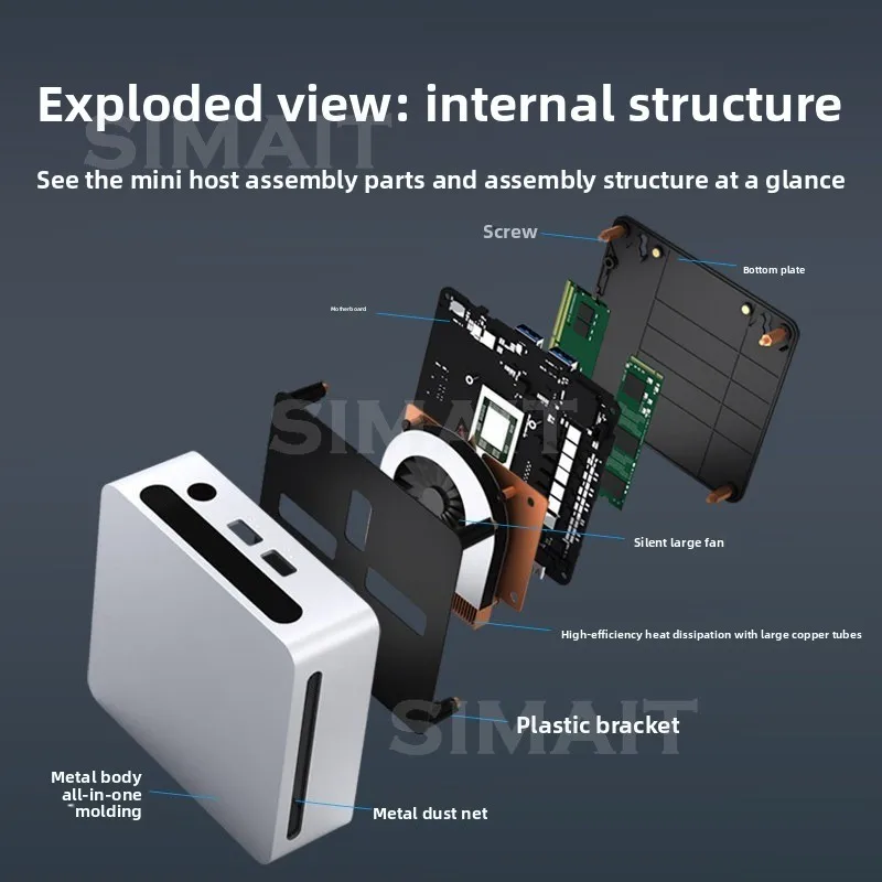 SZBOX Ryzen 7 7730U Mini PC, R5 7530U R3 7330U Desktop, 16GB DDR4 500GB NVME, WiFi6 BT5.2 Gaming Computer