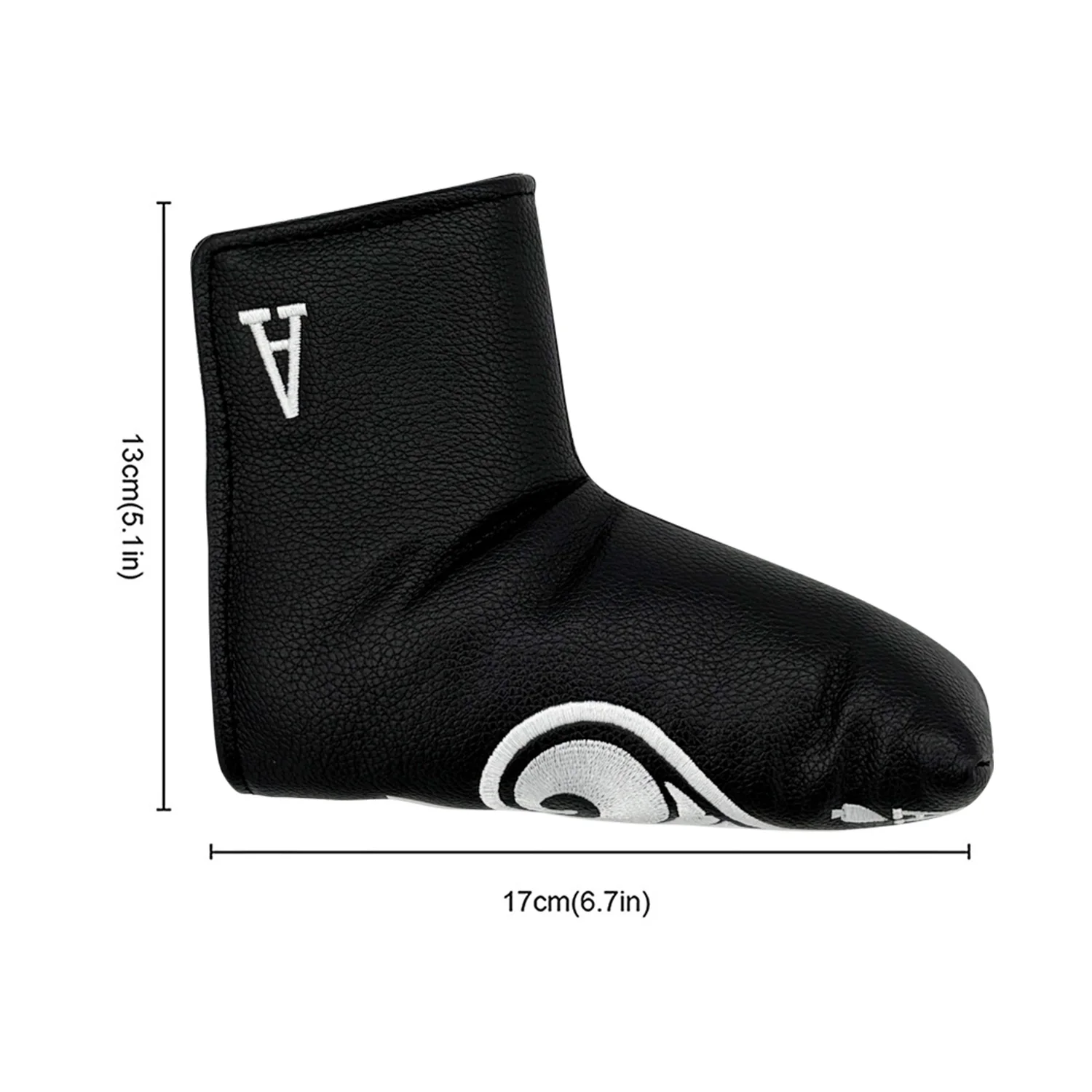 Golf Putter Cover Head Golf Headcover PU Leather Elcro For Mallet Blade Putter Golf Club Head Cover Protector view 3
