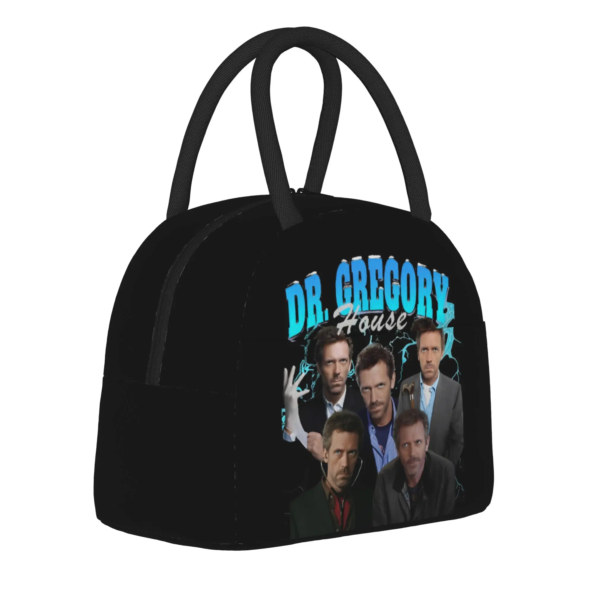 Gregory House Vintage Insulated Lunch Bag Cooler Bag Reusable Meal Container House MD Portable Lunch Box Tote Girl Boy