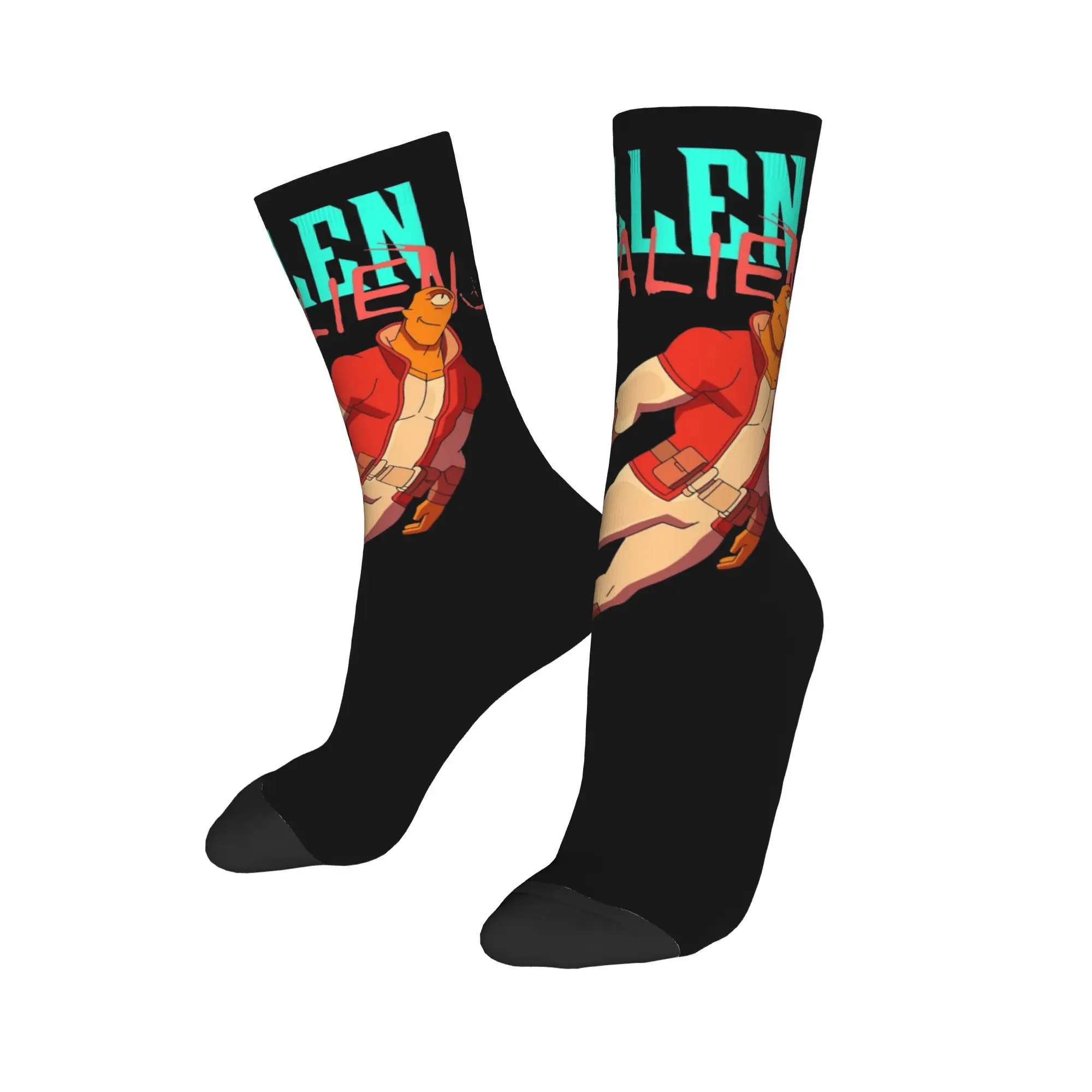 

New Male Men Socks Casual Allen The Alien Invincible Sock Polyester High Quality Women Sock Spring Summer Autumn Winter