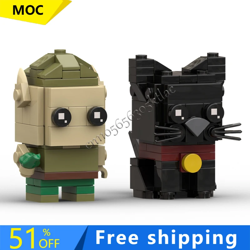 

146 деталей MOC: Модель из знаменитого фильма «Дети и кошки», конструктор для самостоятельной сборки, игрушки для детей, популярные подарки на день рождения