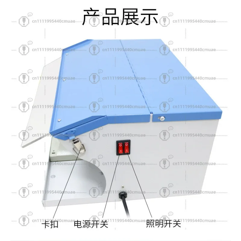 Small desktop double-head polishing machine gold speed regulation digital display grinding and vacuuming wheel machine