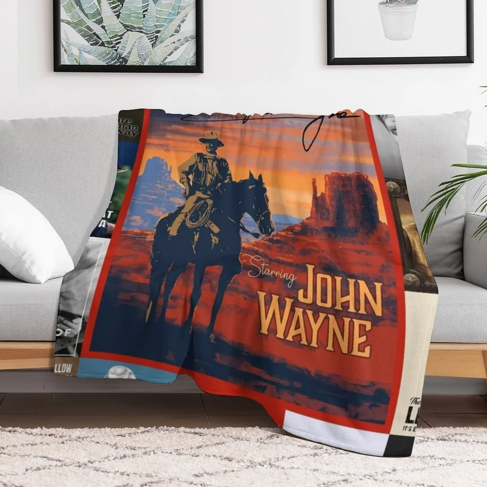 John Wayne Quote Throw Blanket cosplay anime Decorative Throw Comforter Loose Blankets