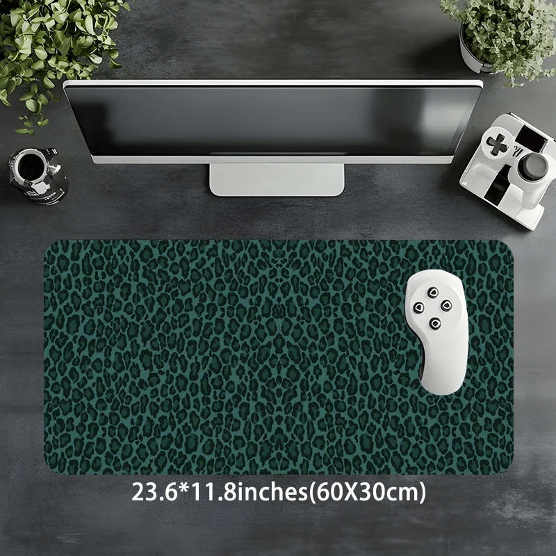 Leopard Print Mouse Pad Art Design XXL Gaming Mousepad Rubber Base with Stitched Edge Non-Slip Desk Pad Large Desk Accessories