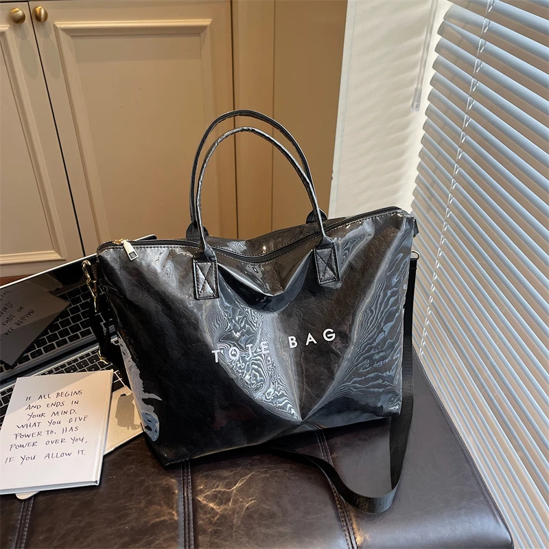Modische Hochwertige Transparente PVC-Tragetasche mit Großer Kapazität, Wasserdichte Jelly-Tasche, Outdoor-Handtasche für Tägliche Reisen und Tourismus – Detail 13