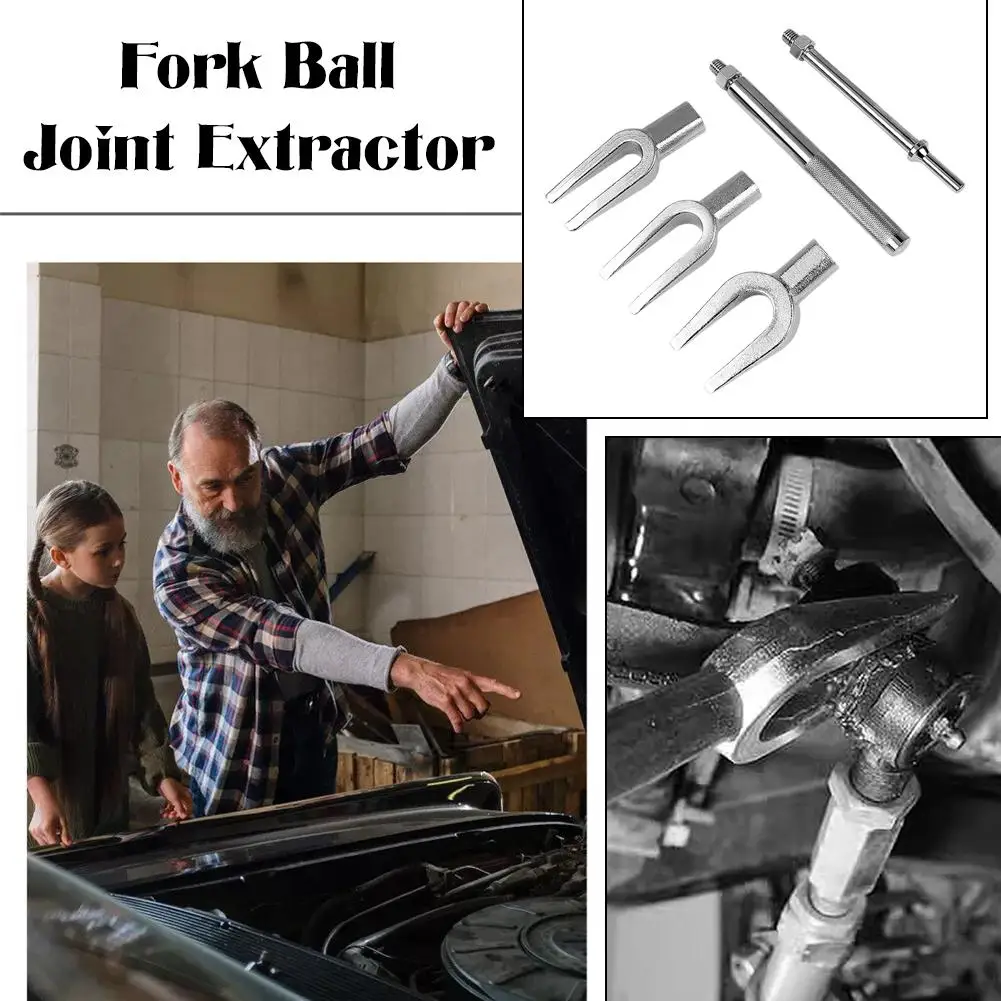 5-Piece Fork Ball Extractor Galvanized Pry Bar Removal Professional Rod Arm Remover Fork Steering Joint Ball Repai Auto Tie J0D2