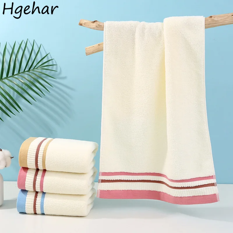 Lint-free Skin-friendly Towel Soft Water Absorbent Bathroom Decoration Face-cleaning Ins Striped Daily Shower Household Trendy