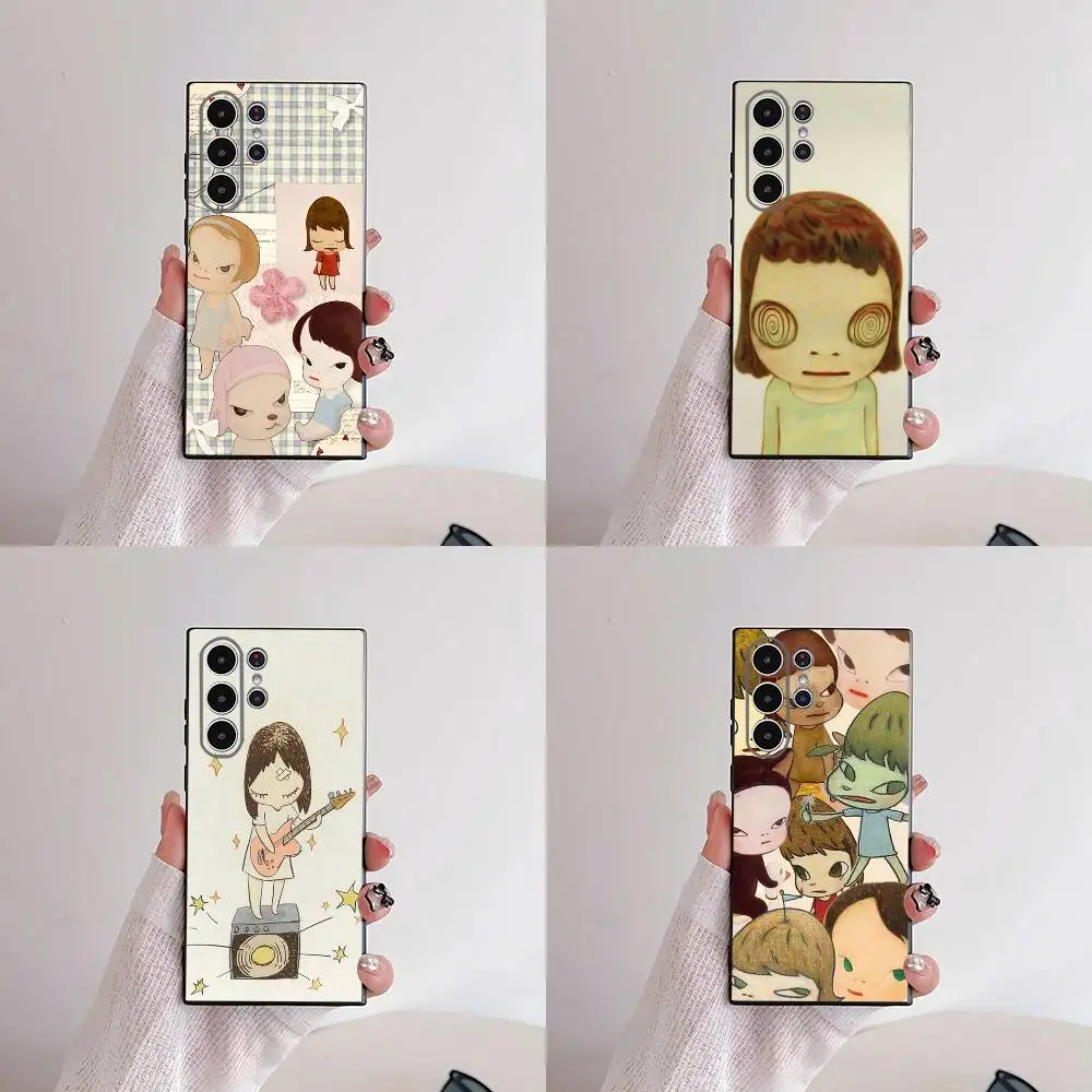 Y-Yoshitomo Nara Phone Case For Samsung S25,S24,S21,S22,S23,S30,Ultra,S20,Plus,Fe,Lite,5G Black Cover