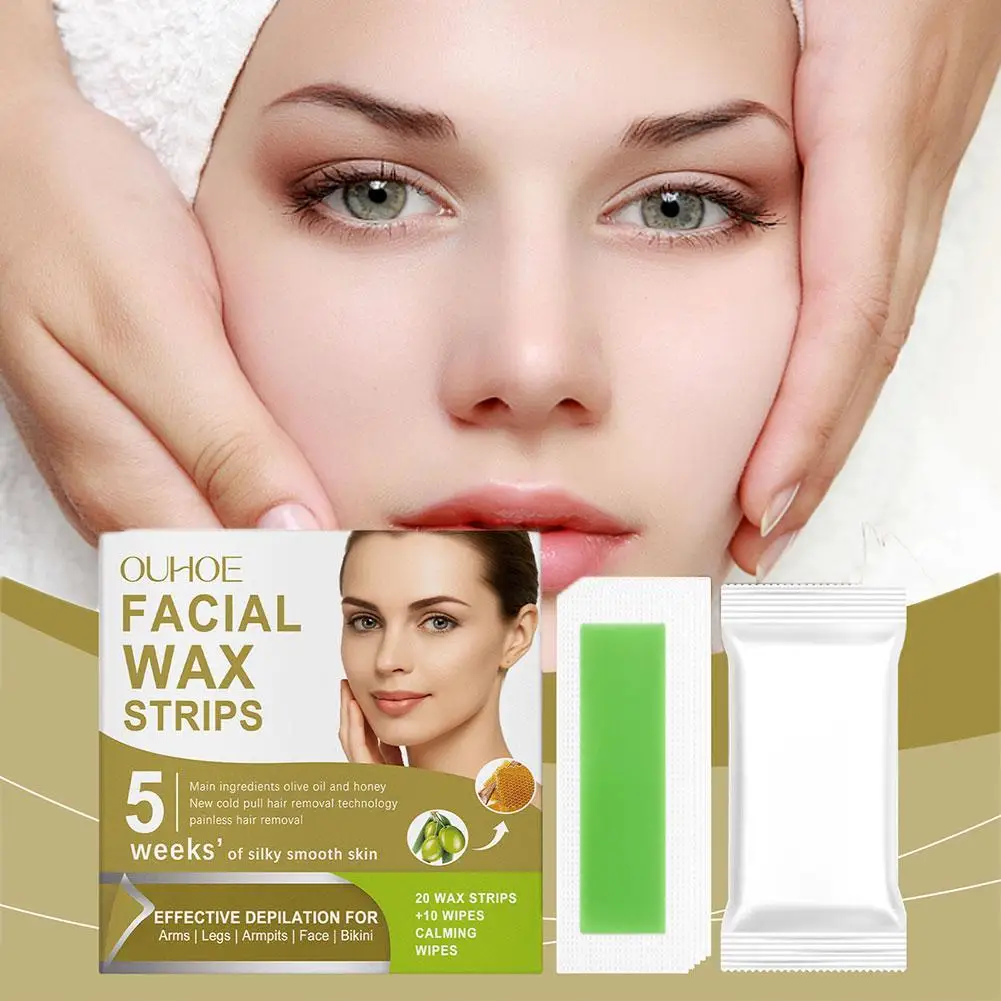

20PCS Wax strips Facial Hair Removal Wax Strips Women's Facial Hair Removal Wax Strips Gentle and Fast for Face Eyebrows