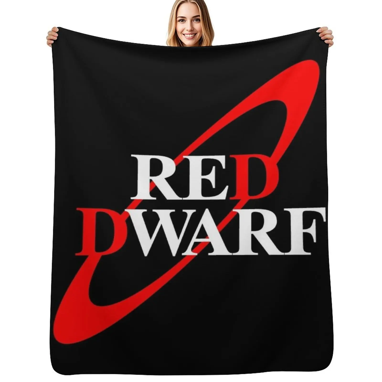 Red Dwarf Logo Throw Blanket All Weather Soft Throw Blanket for Sofa