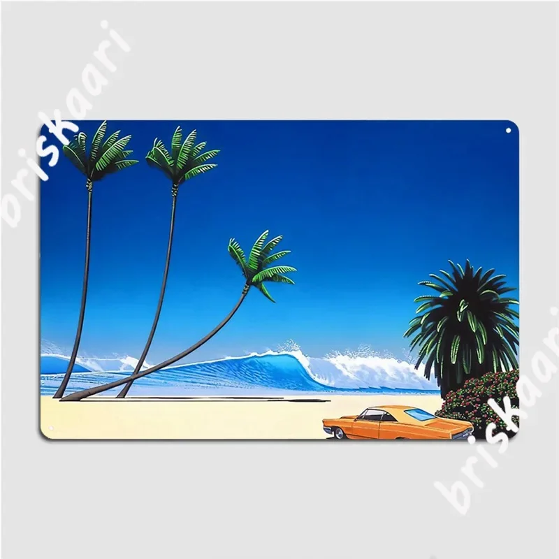 Hiroshi Nagai Art Print Poster Vaporwave Metal Signs Club pub Garage Decoration Wall Decor Tin sign Posters