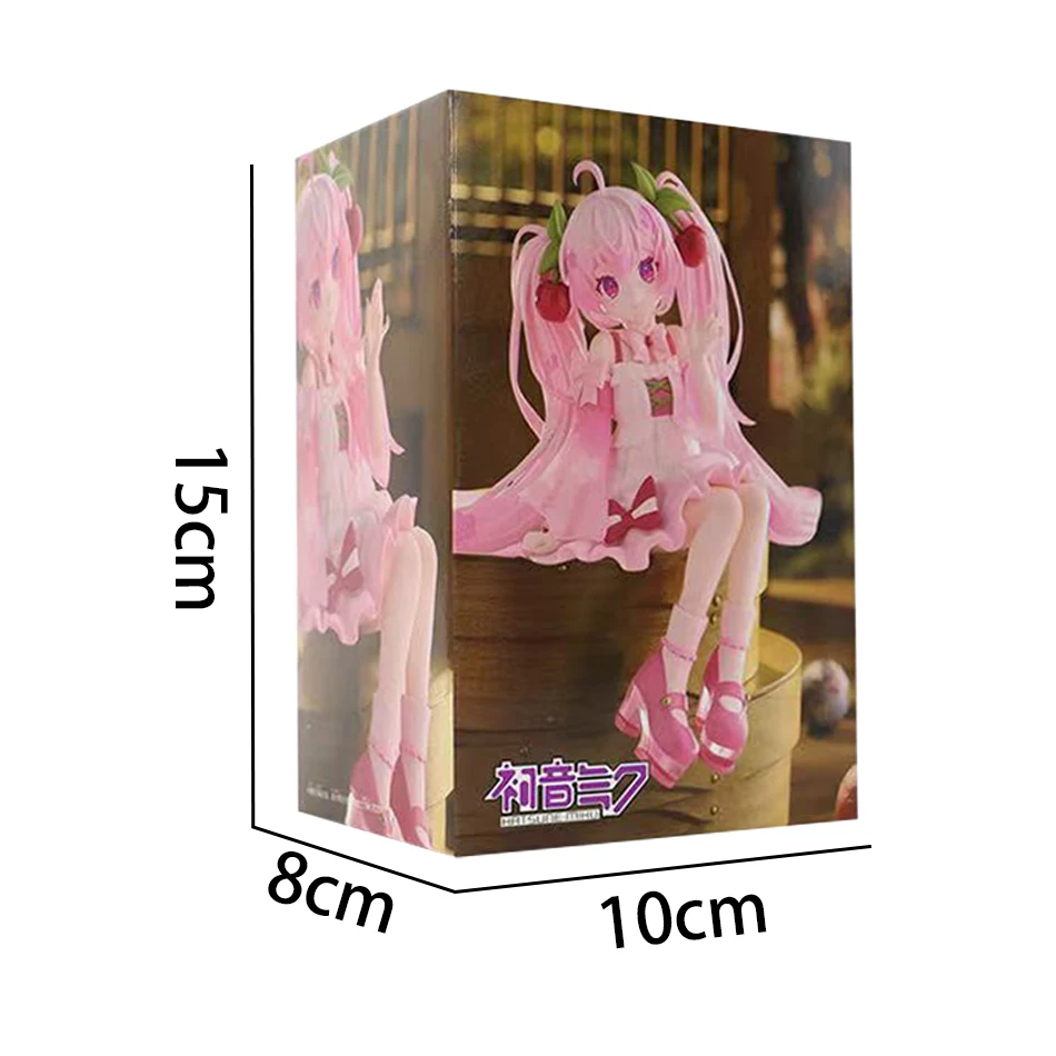 2026 14cm Hatsune Miku Vocaloid Noodles Stopper Cherry Blossom Sakura Figurka Akcji Model Zabawka Domowa Kawaii Miku Prezent Urodzinowy