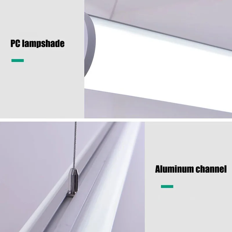 Imagem -04 - Circular Led Alumínio Perfil Canal Difusor Linear Bar Light Long Strip Pendant Lâmpada Tubos Home Room Iluminação Decorativa