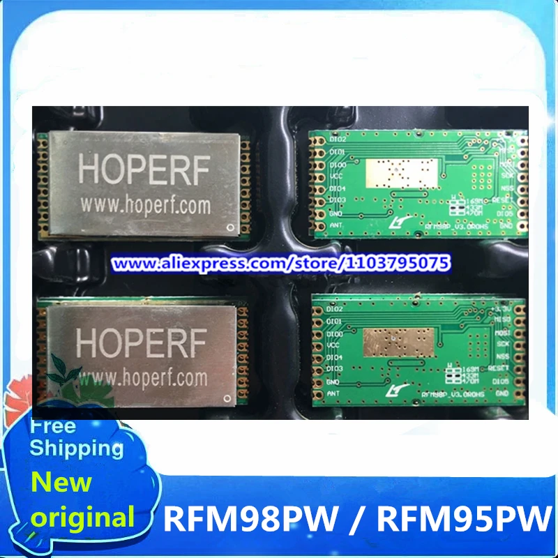 1 PÇS/LOTE 100% Novo Original RFM98PW RFM95PW Módulo transceptor sem fio de Baixa função LongRange