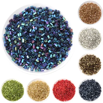 Olingart מולטיקולור לוז 2*3mm 530 יחידות/חבילה מחטות זרעי זכוכית צילינדריות לשרשרת צמיד ליצירת תכשיטים בעצמך