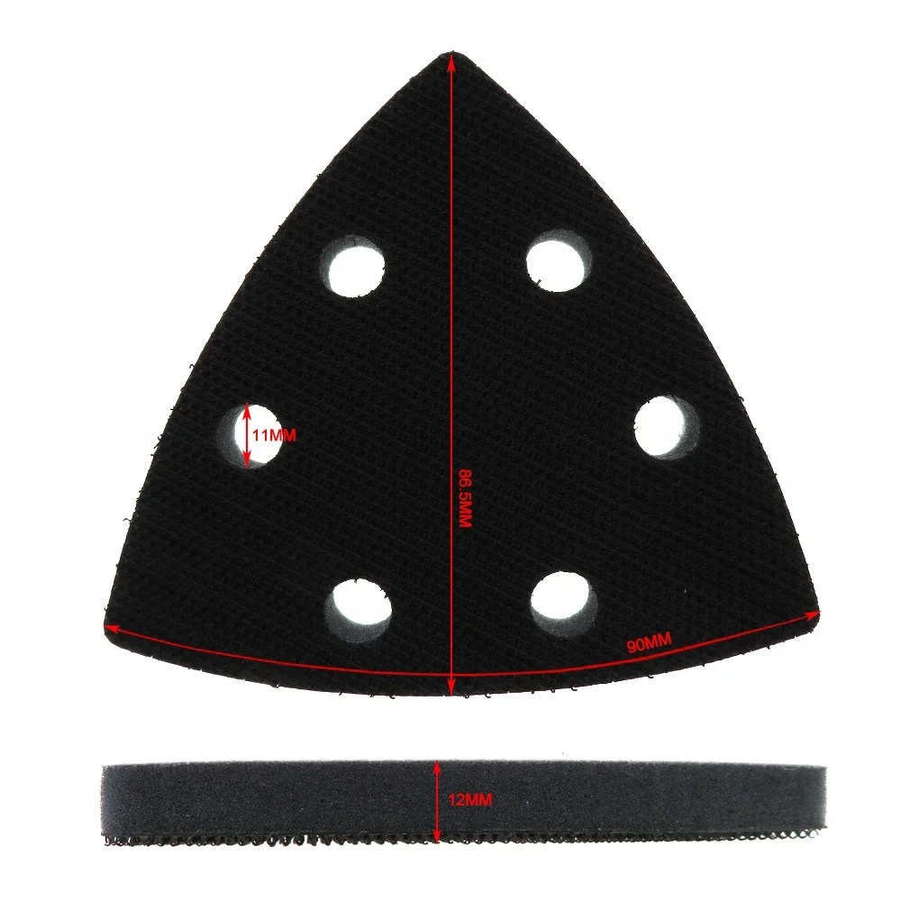 2 Stück 90x90x90MM 6-Loch Weiche Schleifunterlage mit Klettverschluss, Schleifscheiben-Trägerplatte zum Schutz von Elektrowerkzeugen, Zubehör zum Schleifen