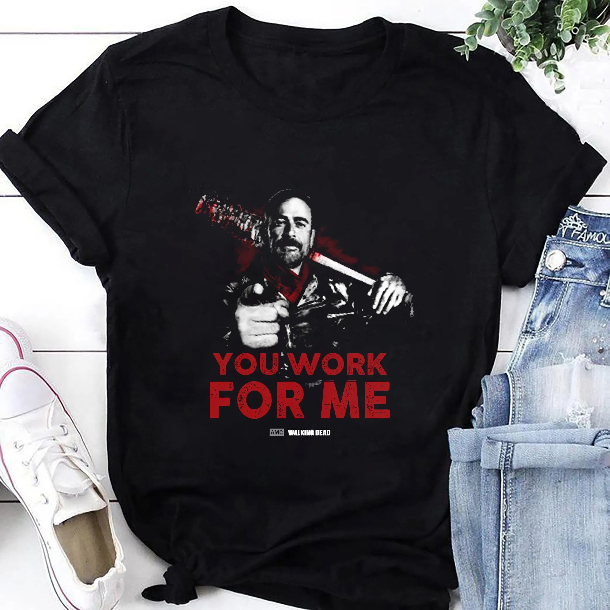 The Walking Dead Negan Lucille T-shirt, Movie, Negan, Zombie