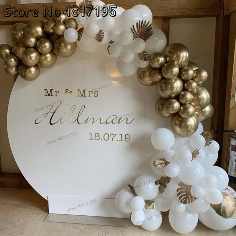 Birthday Party Vinyl Wall Decals Custom Names And Date Wall Plexiglass Board Sticker Mr &Mrs Parties Wedding Ceremony Decoration