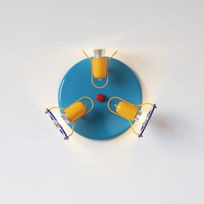 مصباح سقف ملون من القرون الوسطى مصباح جداري على شكل شخصية شمالية لغرفة نوم الأطفال بجانب السرير #4