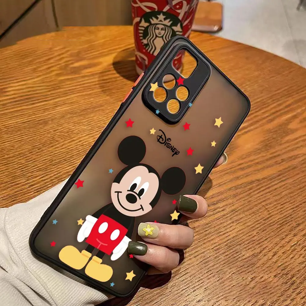 Matte Case for Redmi NOTE 12 11 10 11S 10S 9 9S 9T 8 7 6 5 4 3PRO PLUS 4G 5G Case Funda Shell Mickey Minnie Mouse Anime Cartoon