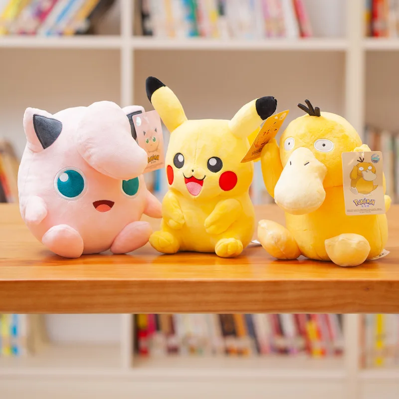 42 styles Original Pokemon Plush Anime Figures Pikachu Psyduck Snorlax Mew Charizard Eevee Cute Doll Christmas kid toys Gifts