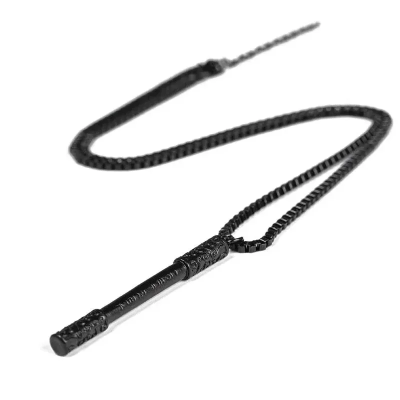 Schwarzer Mythos Wukong Seegott Nadelanhänger, Paar Titan Stahl Golden Hoop Halskette Halloween Party Geschenk