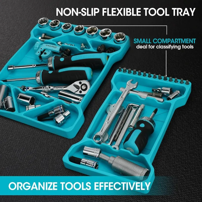 Bandeja de ferramentas flexível, Silicone Tool Holder para armazenamento mecânico, Calor e resistente a produtos químicos, Organizador automotivo