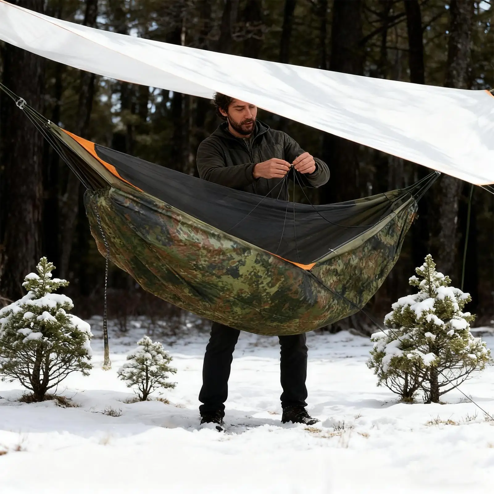 

Winter Hammock Underquilt Warm Insulation Windproof Blanket Hammock Underquilts Sleeping Bag For Hiking Backpacking Beach Travel