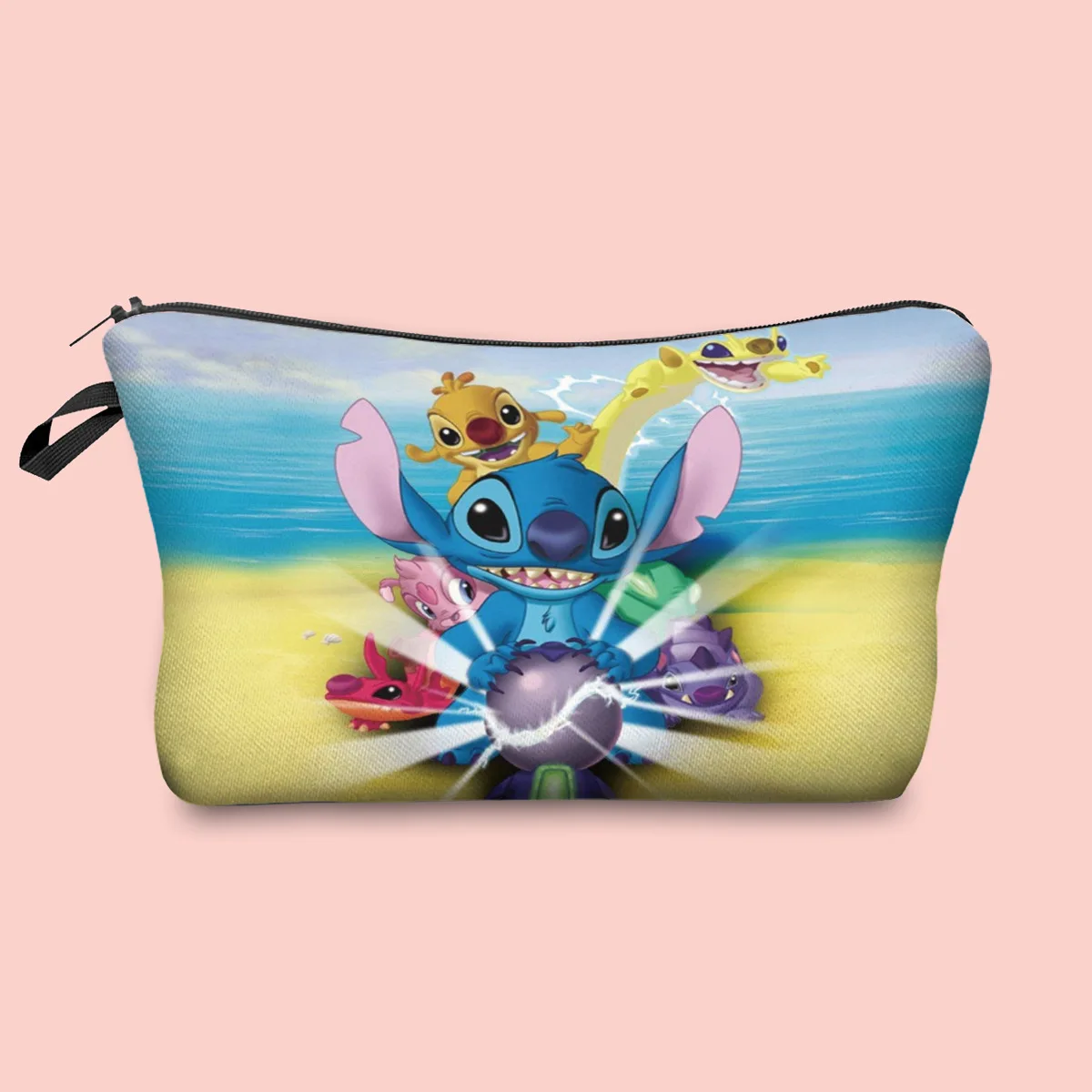 Disney Stitch Cosmetic Bag Makeup Bag Cartoon Washing Bag Pencil Case Girl Anime Stitch Kawaii Storage Bag Girls Cute Gifts