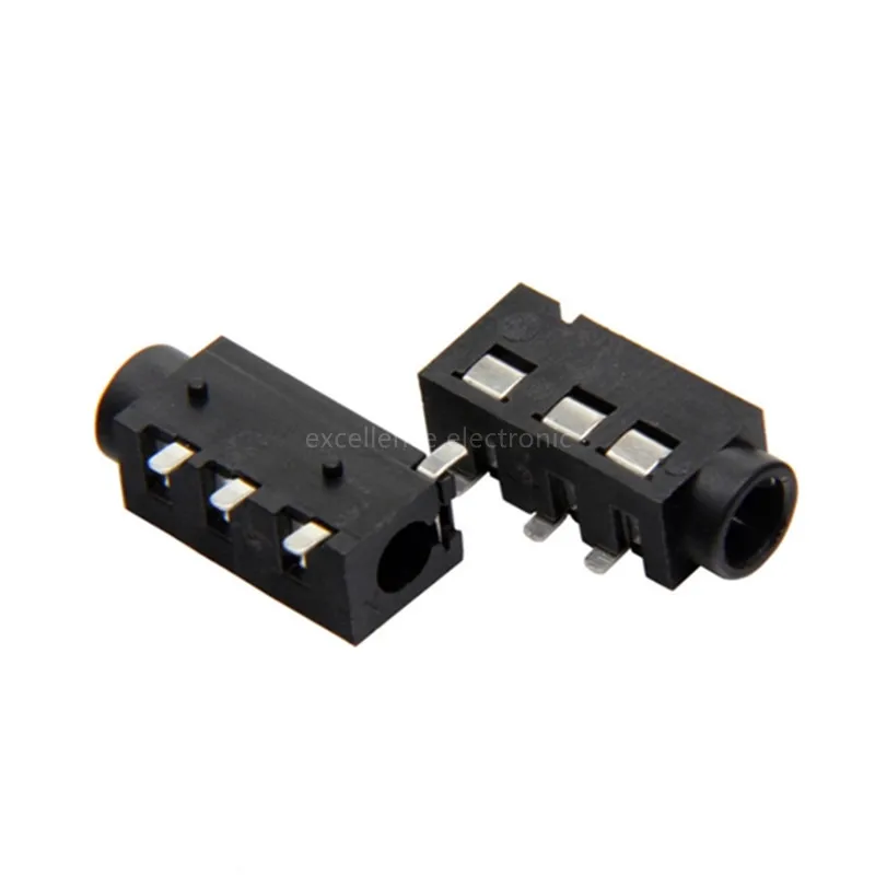 100PCS/Lot 3.5mm Headphone Jack PJ-320D Audio Jack 4 Pin SMD SMT MP3 Accessories PJ320D
