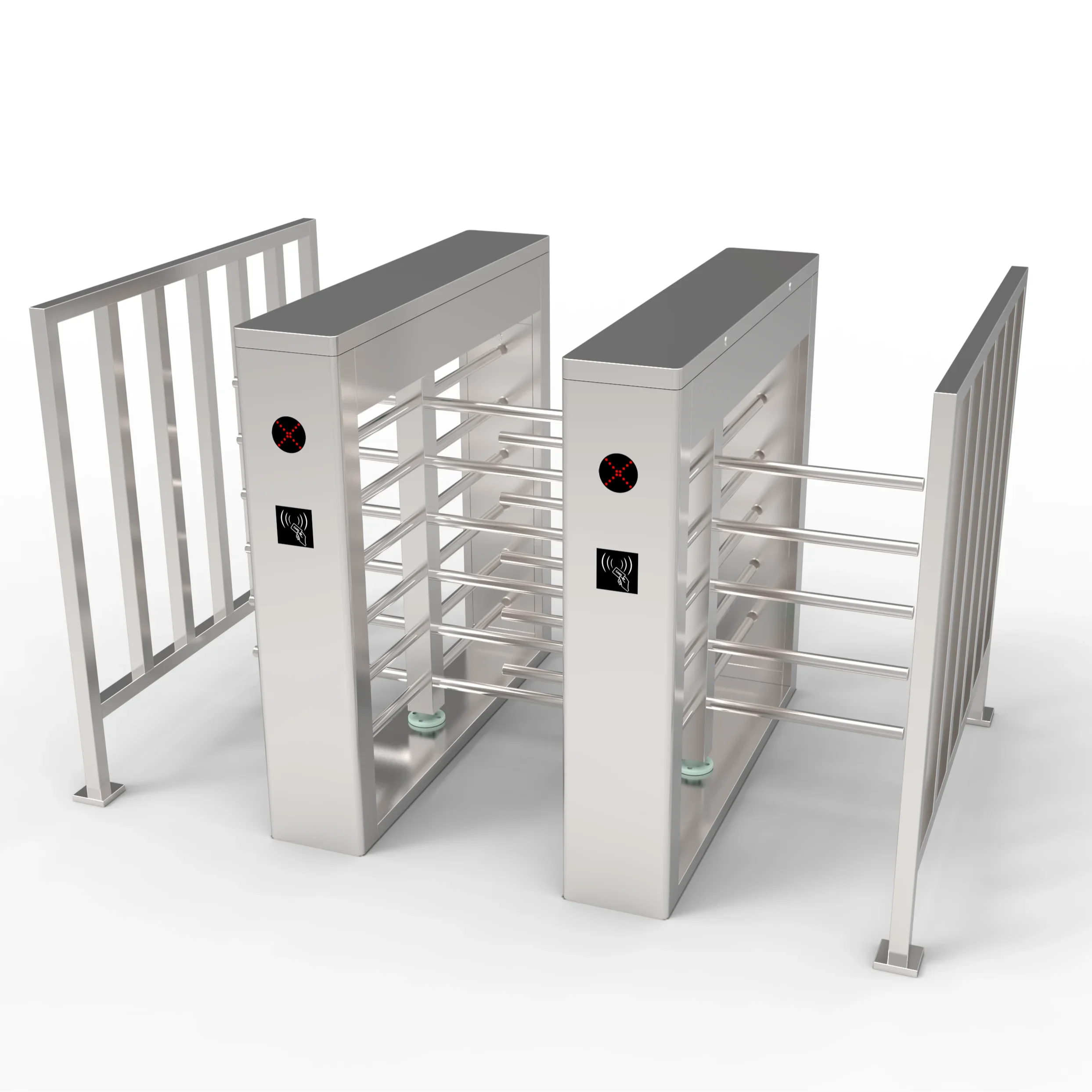 

Biometric access turnstiles Half Height Revolving Turnstile Gate For Pedestrian Control System