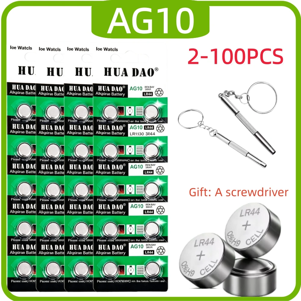 1.5V AG10 LR1130 LR54 389 390 Alkaline Button Battery, Long Lasting Leak Proof For Watch Calculator Toy Remote Control Key Fob