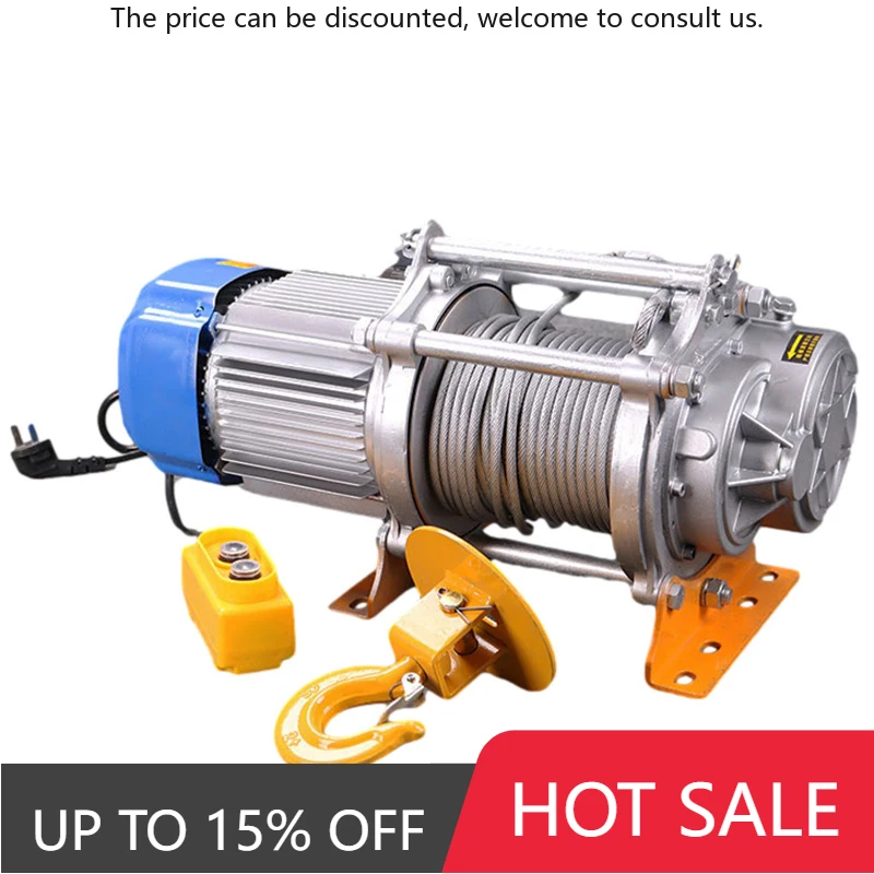 

New 380V 1200KG 60 Meters Electric Steel Wire Rope Winch Aluminum Shell Multi-Functional Crane With Pulling Winch Electric Hoist