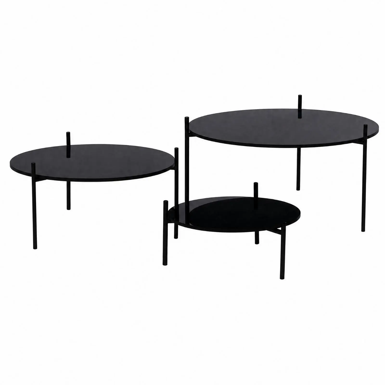 Acrylic Cake Stand Black Round Dessert Display Stand for Party Buffet Table Decor with Detachable Tripod Base