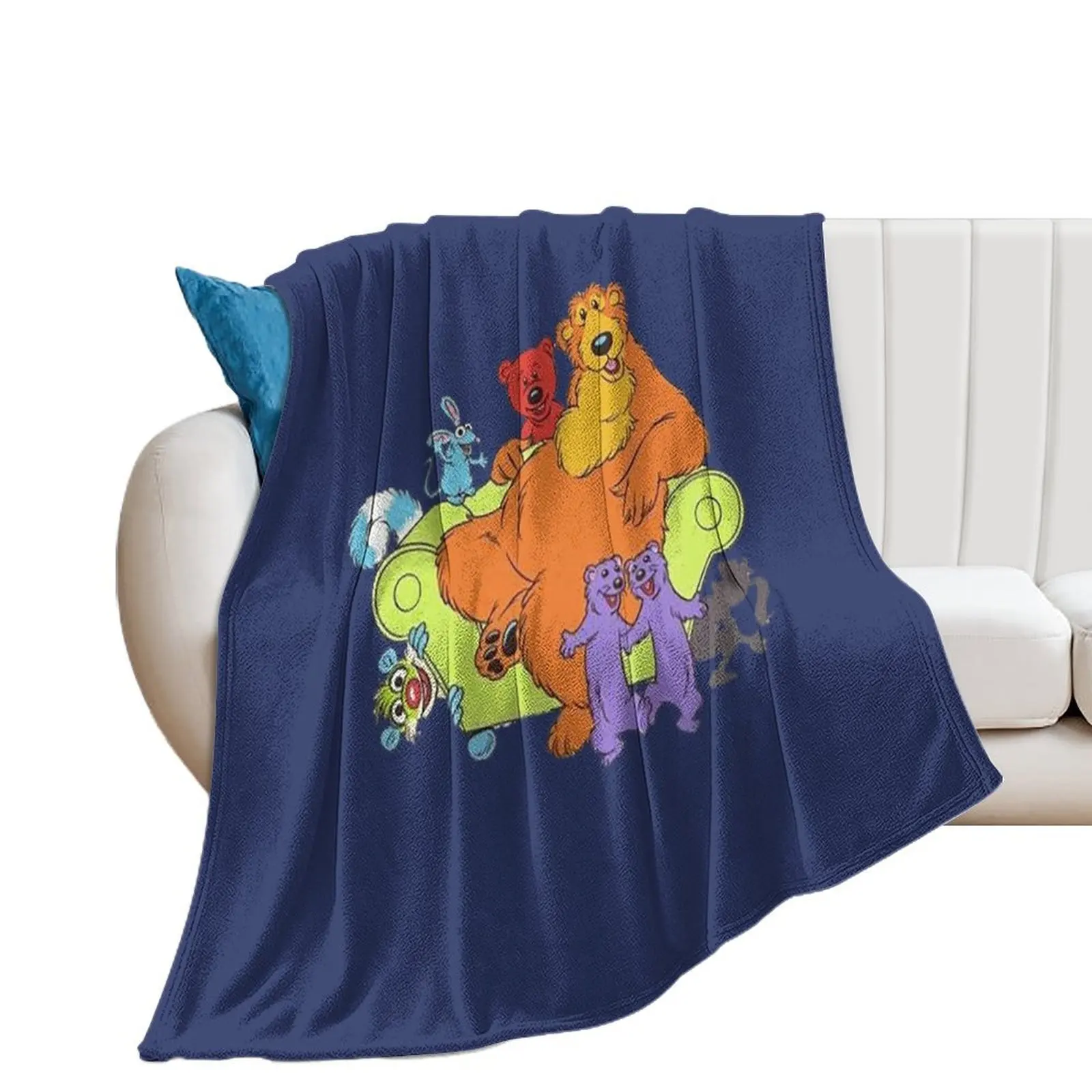 

Family Bear in the Big Blue House90 Throw Blanket Winter beds Tourist Sofas Thins Blankets