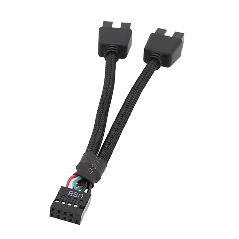メインボード 9ピン USB2.0 ヘッダー 1 2 延長アダプター ケーブル USB2.0 9 ピン メス 2 オス スプリッター