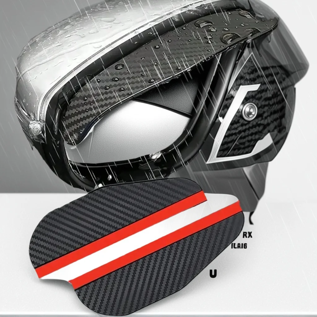 

2pcs Upgraded Carbon Fiber Car Rain Eyebrow - Universal Rearview Mirror Rain Protection
