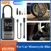 Portable Tire Inflator 150PSI Wireless Air Pump Electric Car Compressor Bicycle Motorcycle Air Pump High Precision Air Pressure